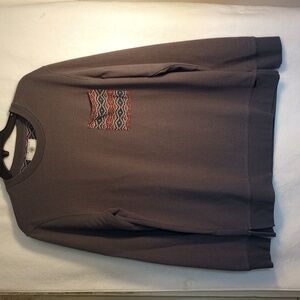 On The Byas Women’s Long Sleeve  T-shirt Style Shirt With Accent Pocket  Size M